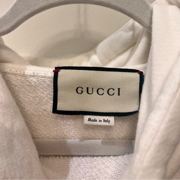 GUCCI White & Red Logo Hoodie size XS - Picture 6 of 9